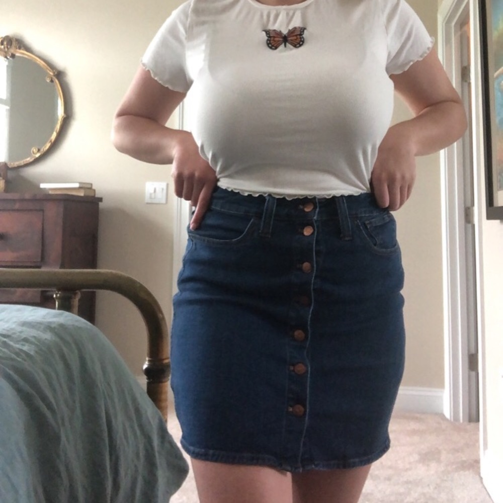 Madewell Jean skirt